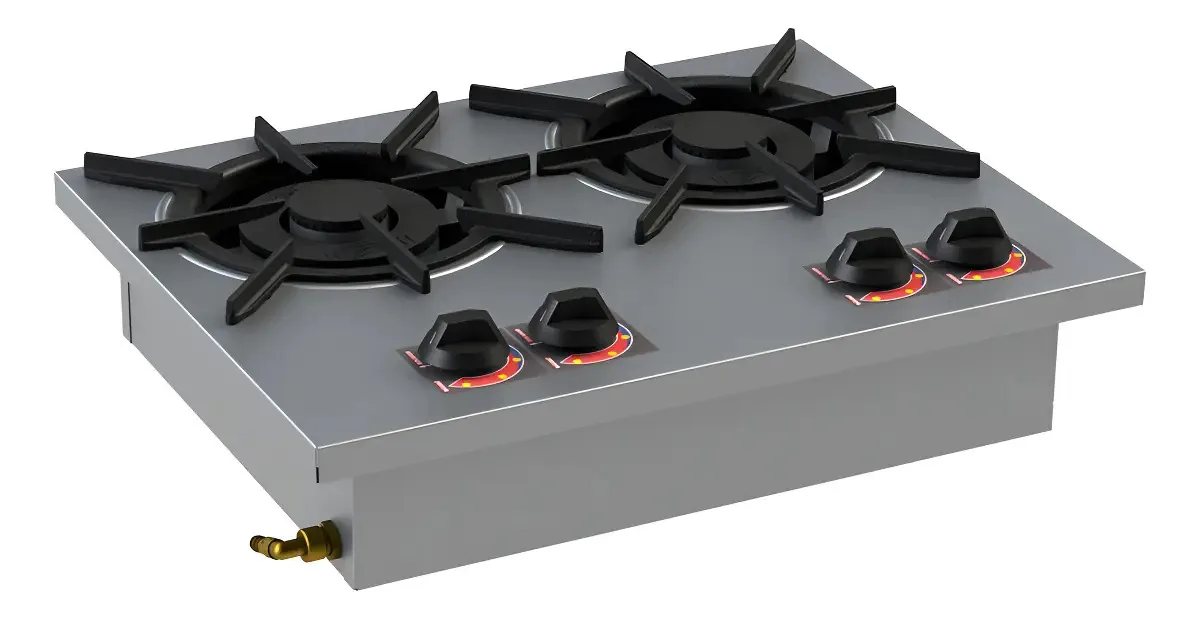 Fogão Cooktop 2 Bocas Itajobi Fogões Aço Inox Gás GLP Embutir