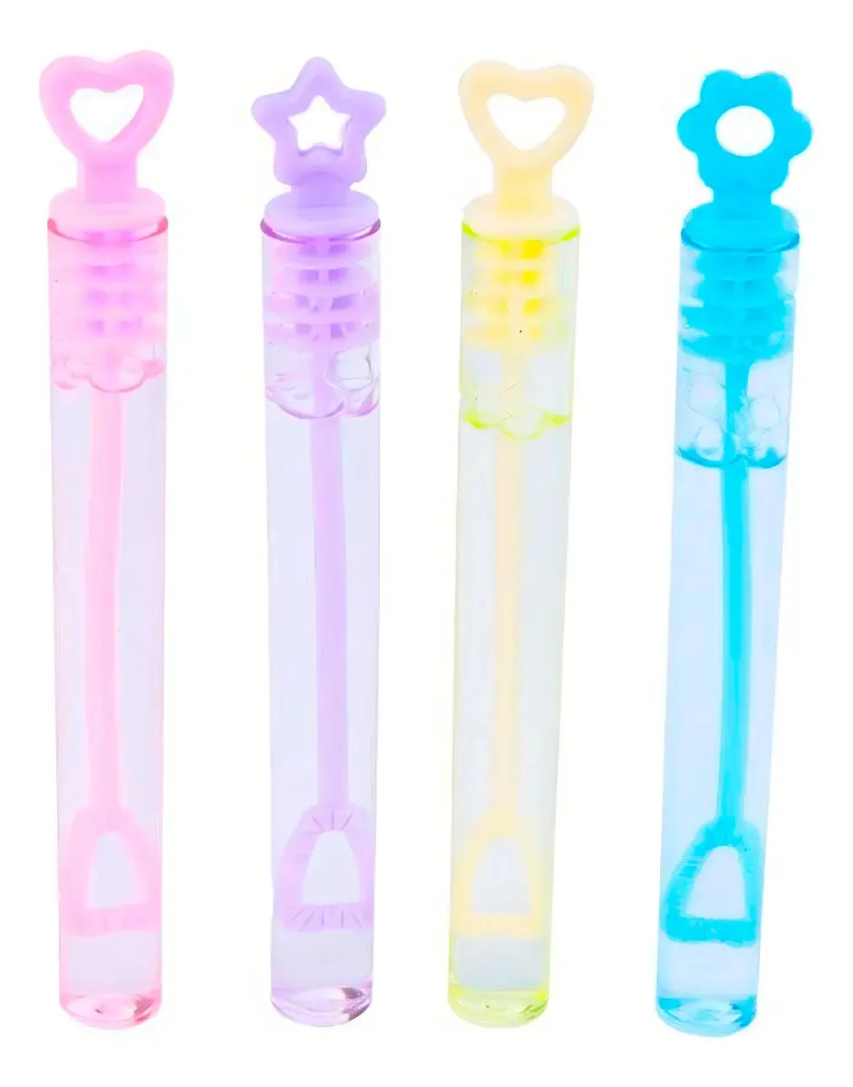 Kit 4 Faz Bolha de Sabão Tubo Cores Sortidas Ark Toys Brinquedo Infantil