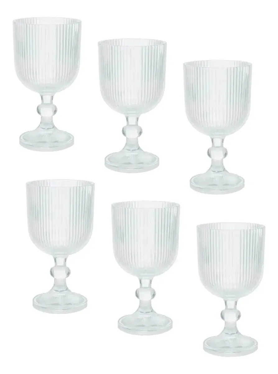 Conjunto De Taças Transparente 360ml 6 Peças