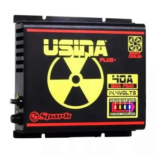 Fonte Automotiva 40a Usina Spark Carregador Bateria Som Trio