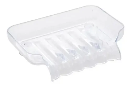 Saboneteira Plastico Com Ventosas Casca 1un