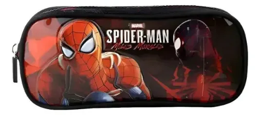 Estojo Escolar Xeryus Estojo Escolar Licenciado Preto Homem Aranha