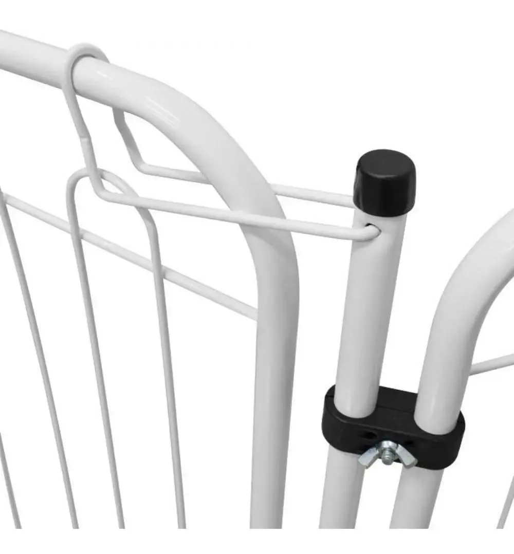 Kit Portão Pet E Cercado Para Cachorro Grades Branco Mix