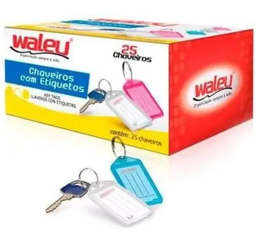 Kit 200 Chaveiros Organizadores Com Etiquetas Identificáveis