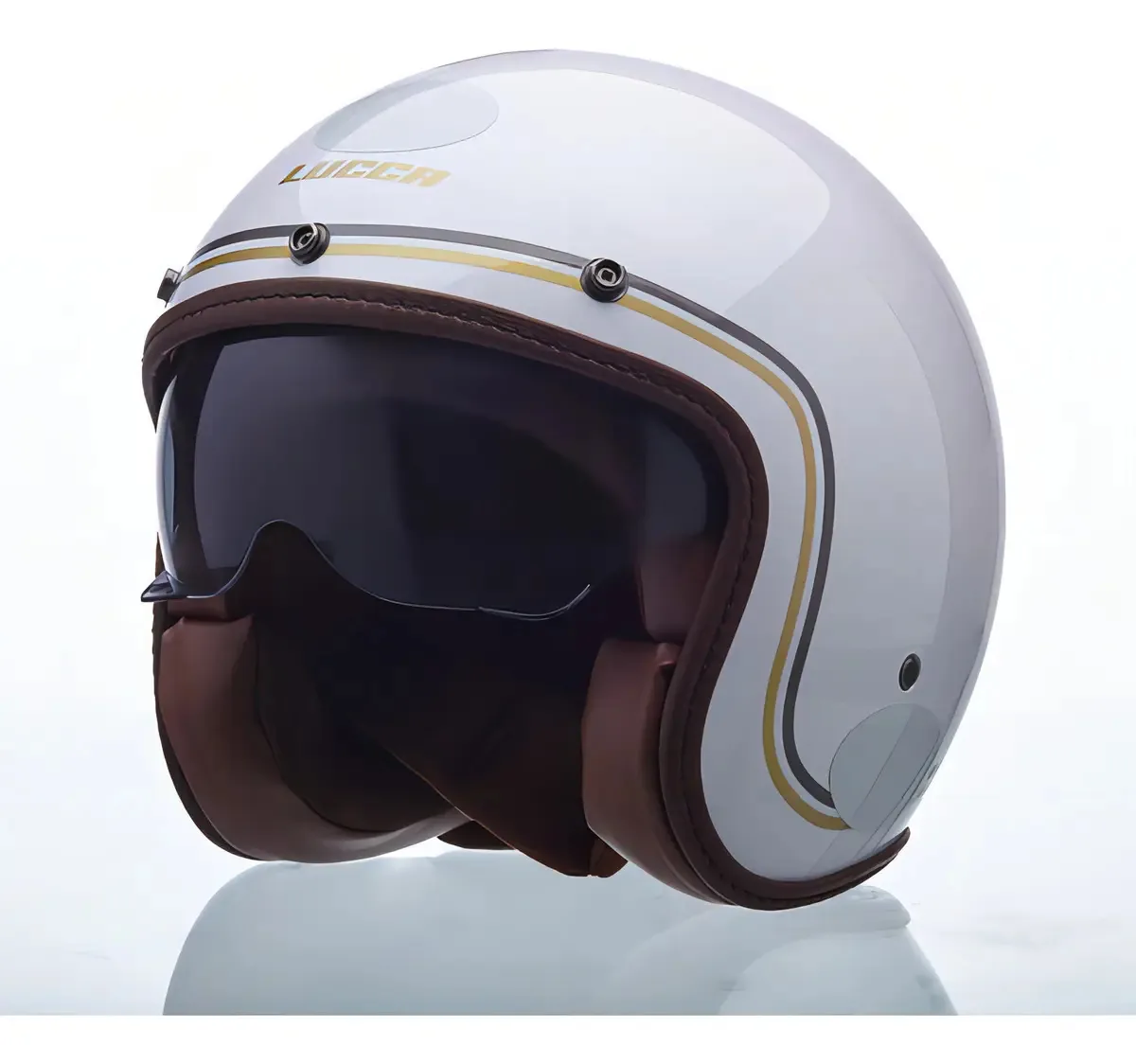 Capacete Lucca Customs Tamanho Do Capacete 58 Cor Branco