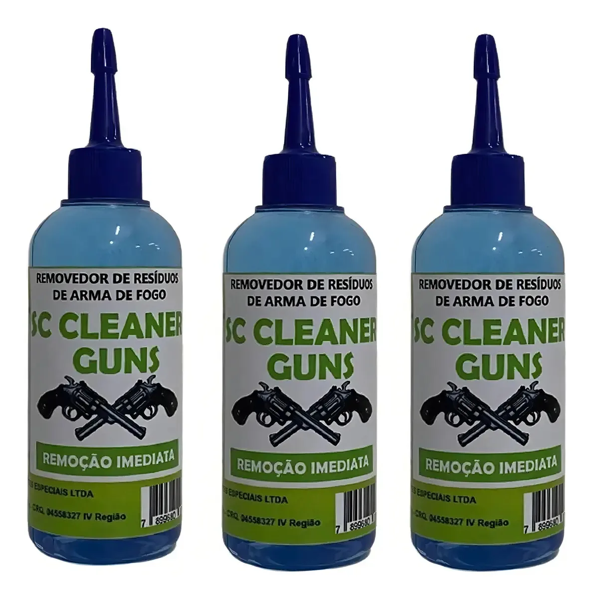 3 Removedor De Chumbo Pólvora Limpeza De Armas De Fogo 100ml
