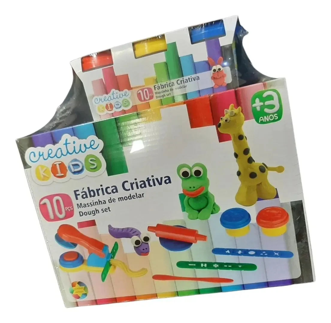 Kit 2 Massinhas De Modelar Batiki Fabrica Criativa 10pçs 224