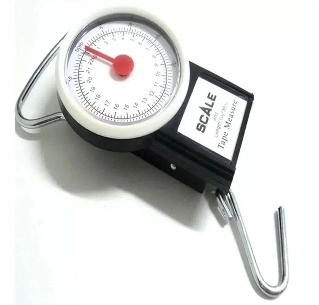 Balança Analógica Para Bagagem 32kg Portátil+trena 1mt
