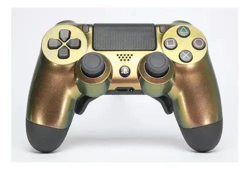 Controle Stelf Ps4 Green Gold - Casual Controle Sem Paddles