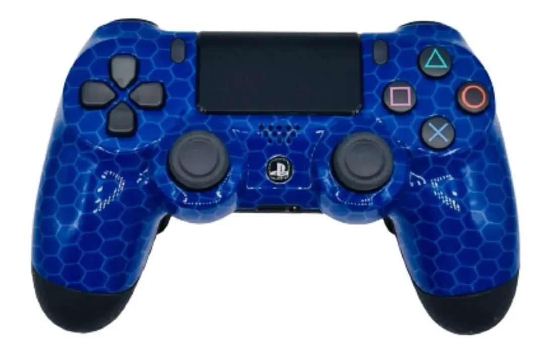 Controle Stelf Ps4 Grip Blue Hive Casual Controle Sem Paddle