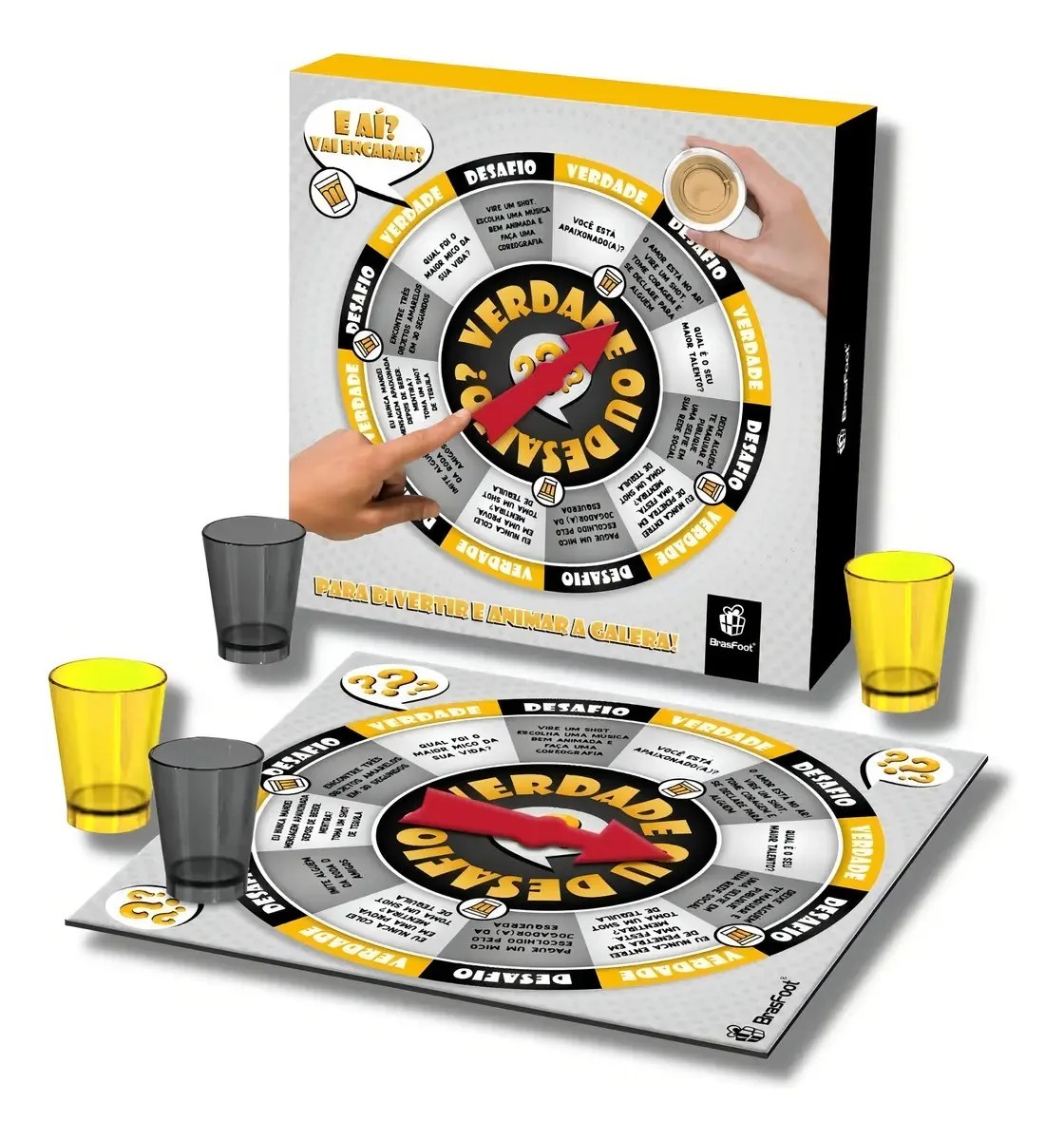 Jogo Verdade Ou Desafio Roleta Shot Tabuleiro Divertido