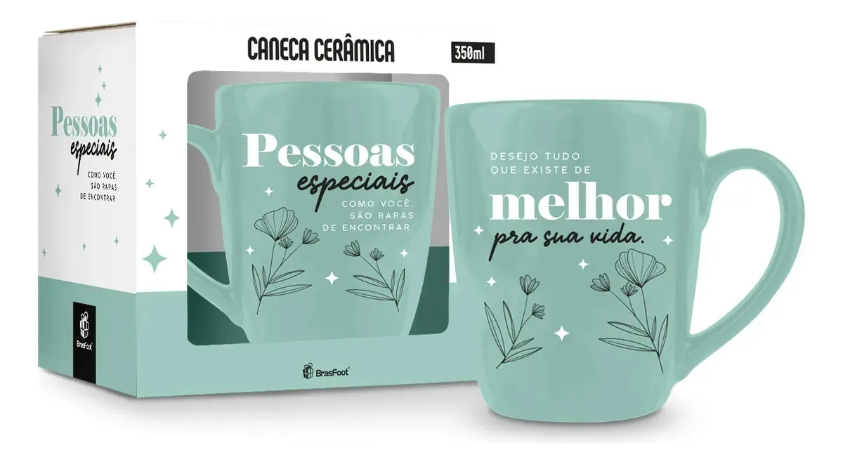 Caneca Ceramica Prime Temas 350ml Pessoas Raras De Encontrar