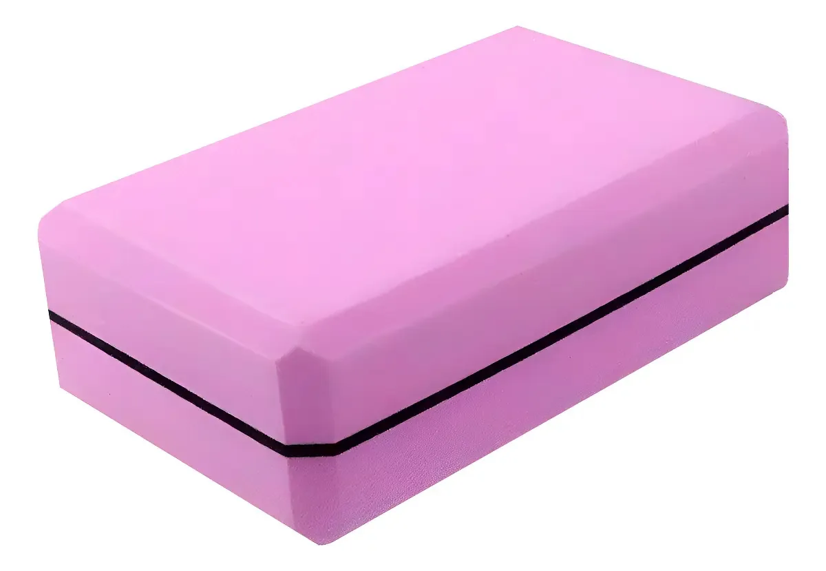 Bloco De Yoga Pilates Eva Funcional Equilíbrio Impofit Rosa
