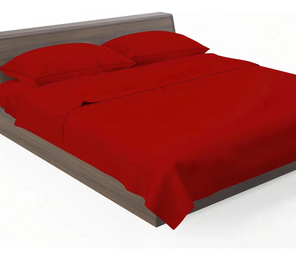 Lençol Forro Roupa De Cama Sem Elástico Queen Liso Virol Cor Vermelho