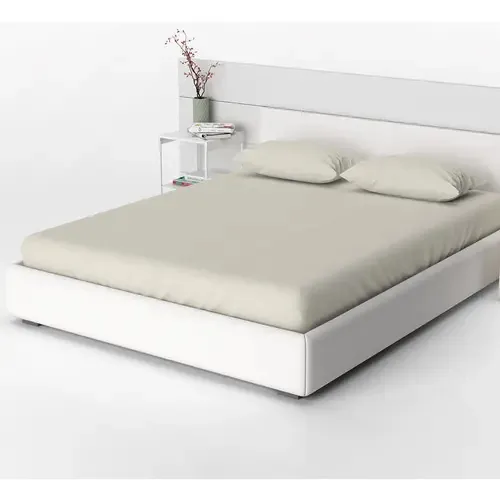 Lençol Forro Roupa De Cama Com Elástico Solteiro Liso Bom Cor Palha