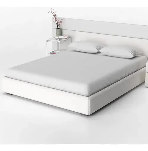 Lençol Forro Roupa De Cama Com Elástico Solteiro Liso Bom Cor Branco