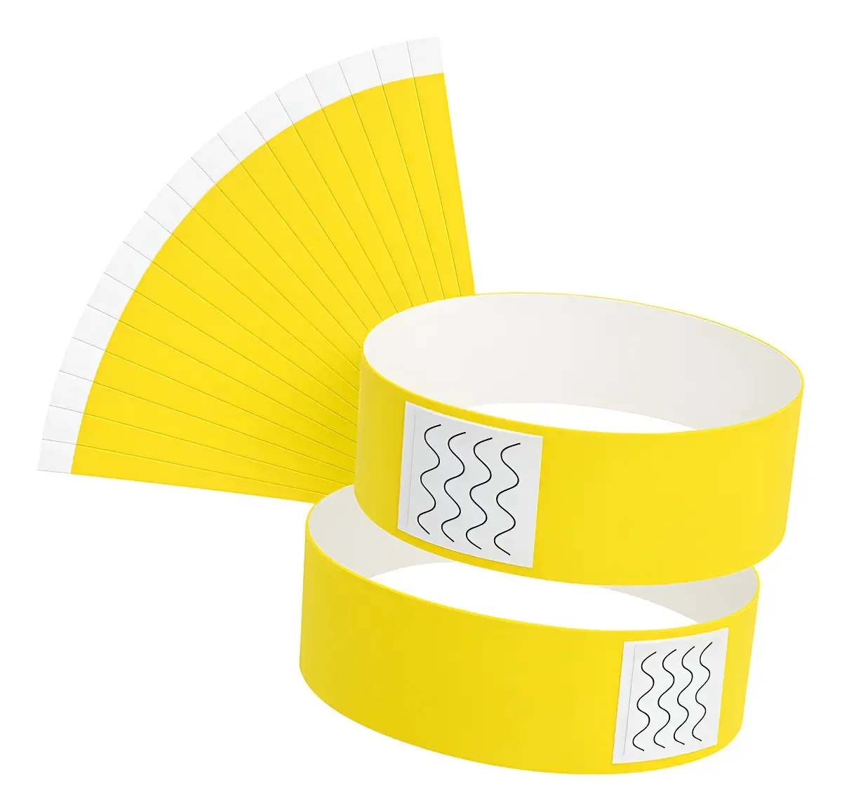 200 Pulseiras De Identificação Lisas Para Festas Shows Cor Amarelo
