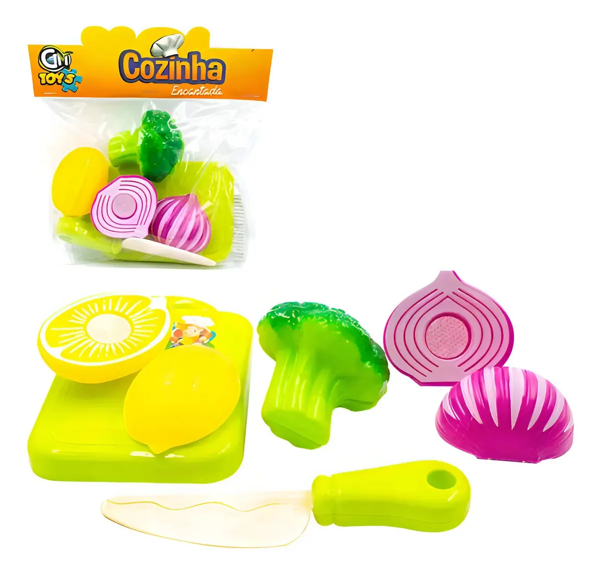 Kit Cozinha Infantil Cim Toys com 8 Peças Colorido para Crianças