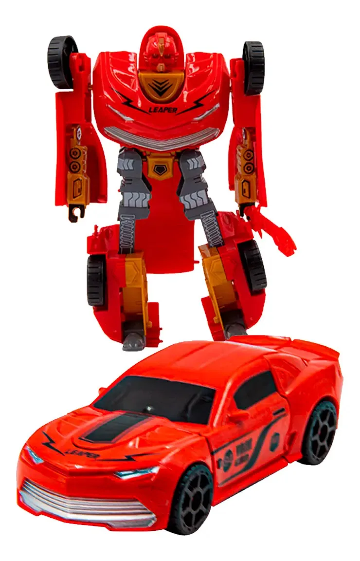 Combo 3 Robôs Articulados Vira Carro Transmutes Brinquedo