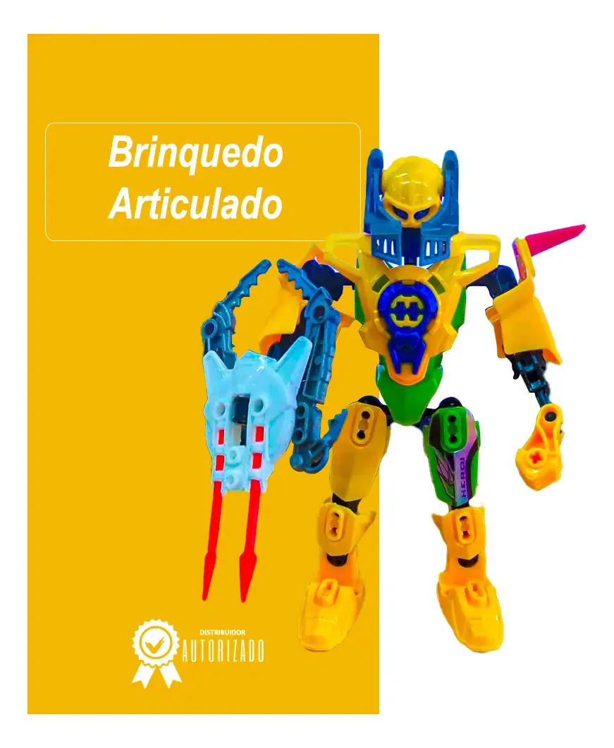 Robô Brinquedo Articulado Super Herois Monta E Desmonta