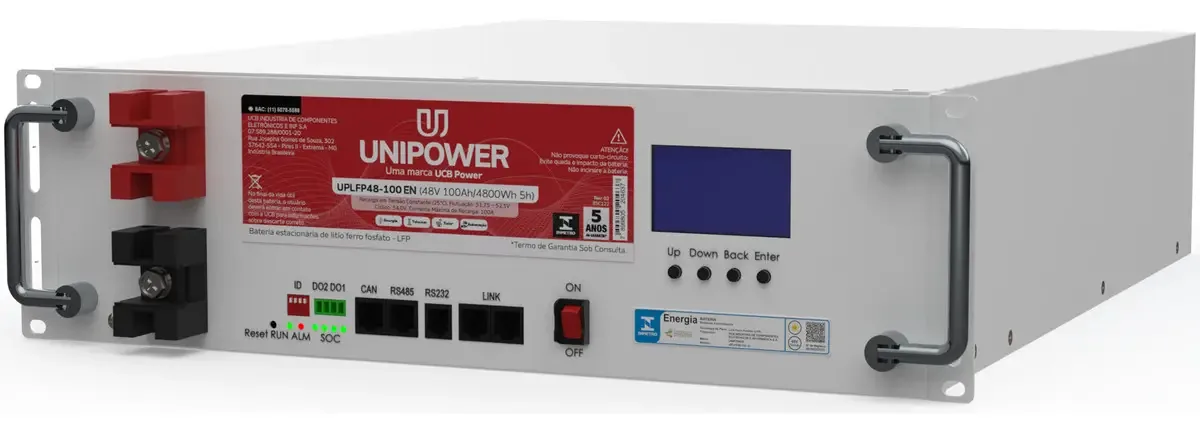 Bateria Solar Litio Unipower 48v 100ah Uplfp48100 4,8kw