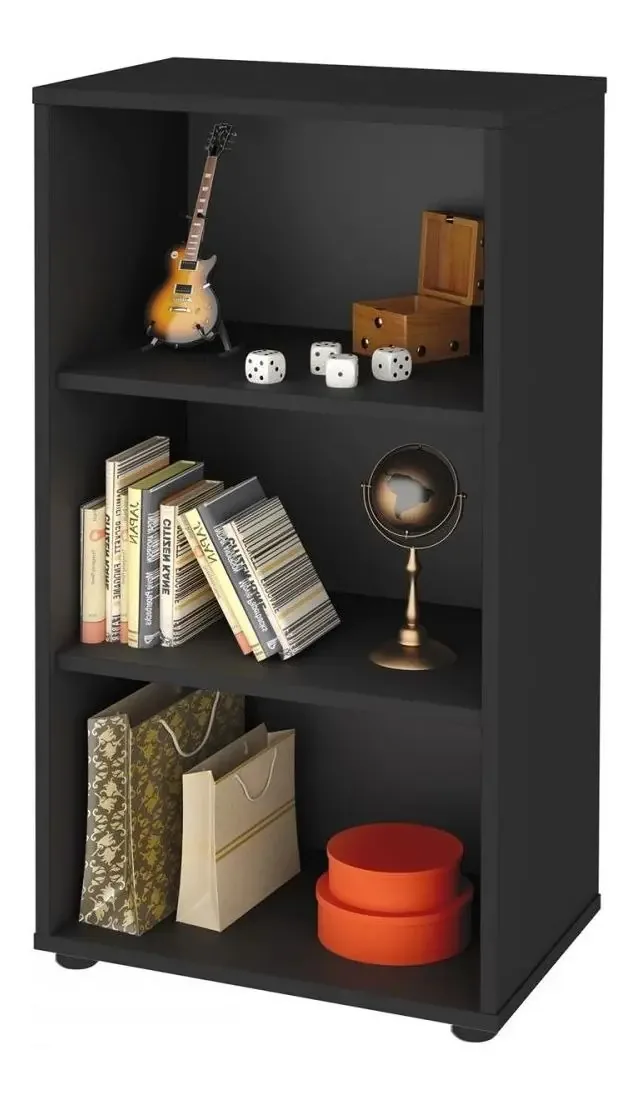 Artany Móveis 5324 Clean estante para livros 2 prateleiras cor preto