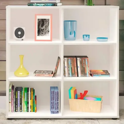 Estante Para Livros Clean 4 Prateleiras Branco 005329