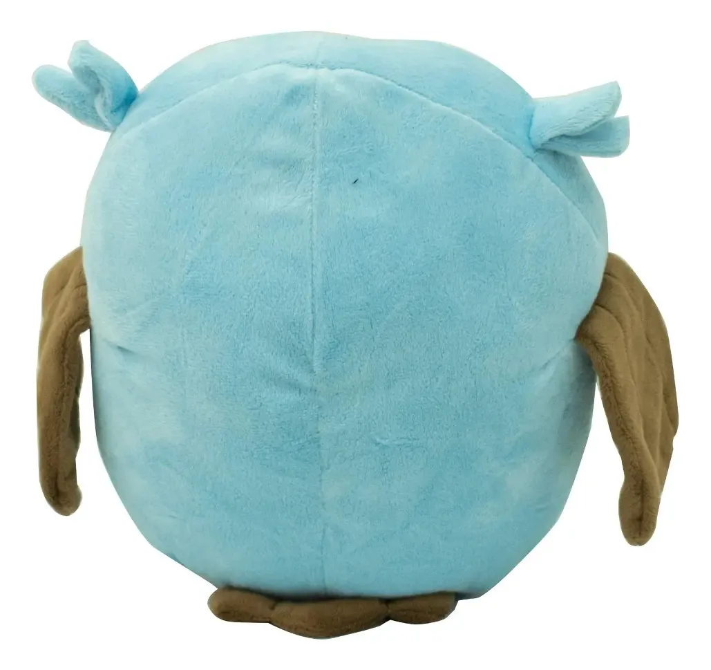 Coruja Azul Asas Marrons 25cm - Pelúcia