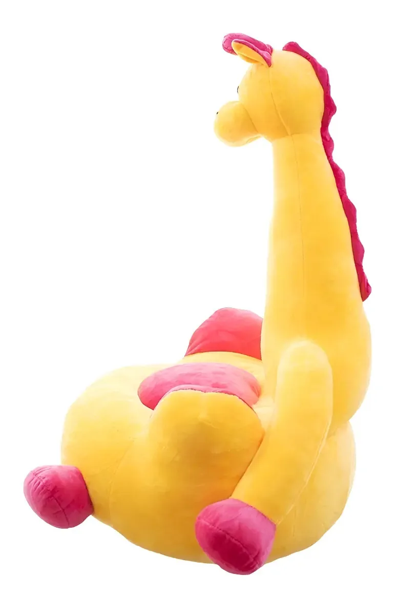 Puff Girafa Pelúcia Fofy Toys 64cm Material Hipoalergênico