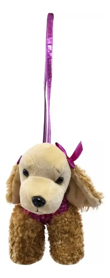 Bolsa Infantil Cachorro Pelúcia Lantejoulas - Fofy Toys