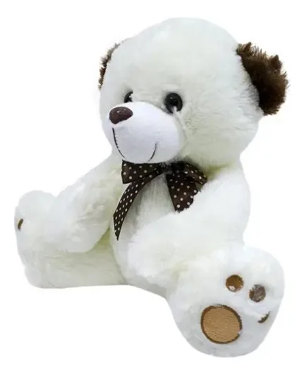 Urso Branco Pernas Abertas 27cm - Pelúcia