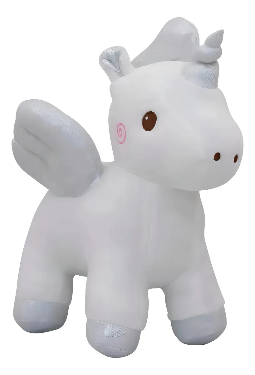 Unicórnio Branco Com Asas Em Pelúcia 38 Cm