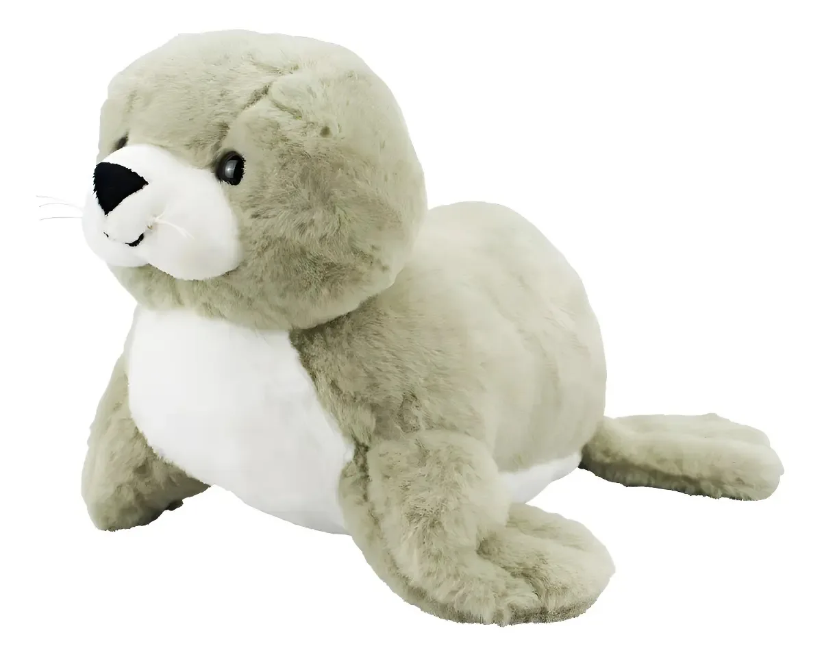 Foca Cinza 20cm Pelúcia