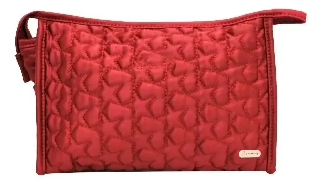 Necessaire Bolsa Organizador Maquiagem Cosméticos Higiene Já Cor Vermelho