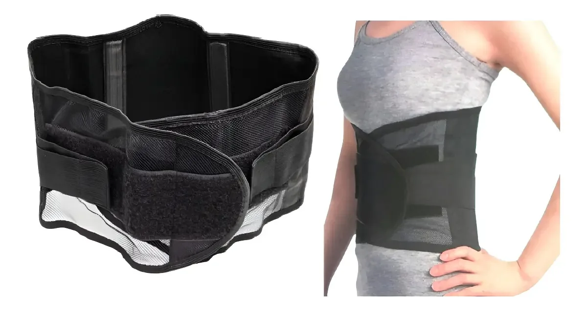 Cinta Faixa Abdominal Com Hastes Flexíveis Coluna Lombar Tamanho P