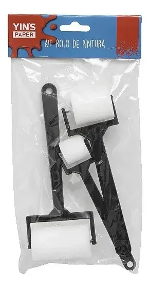 Kit De Rolos De Pintura Com 3 Peças