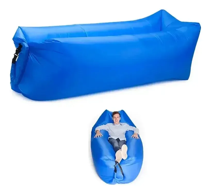 Sofá Inflável Portátil Azul de Náilon para Praia e Camping – Aikau