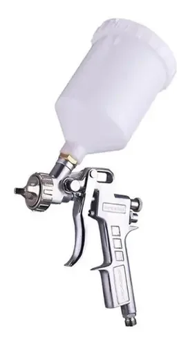 Pistola de Pintura Gravidade Arcom Metal Branca