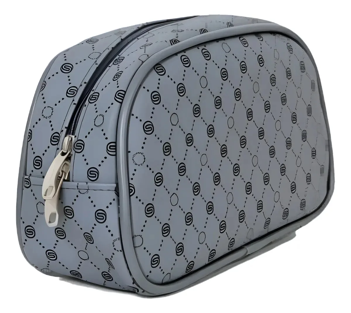 Necessaire Monograma Pu Cinza Santino