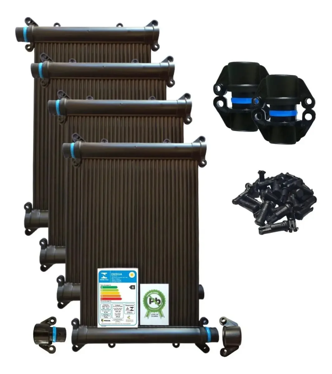 Aquecimento Solar Para Piscina 6placas 2mt+kit Insta