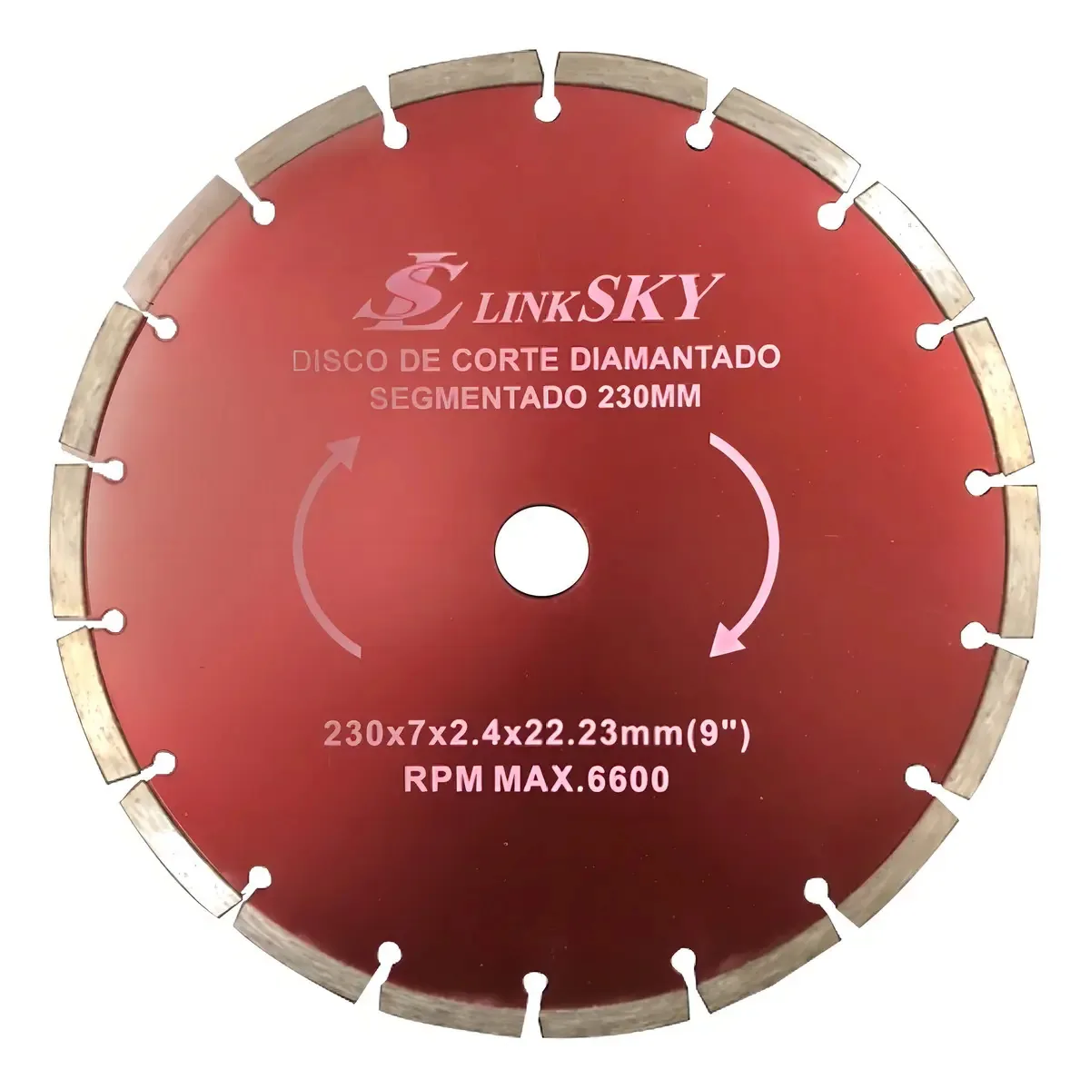 Disco Segmentado 230mm 9 Polegadas Corte Seco / Refrigerado
