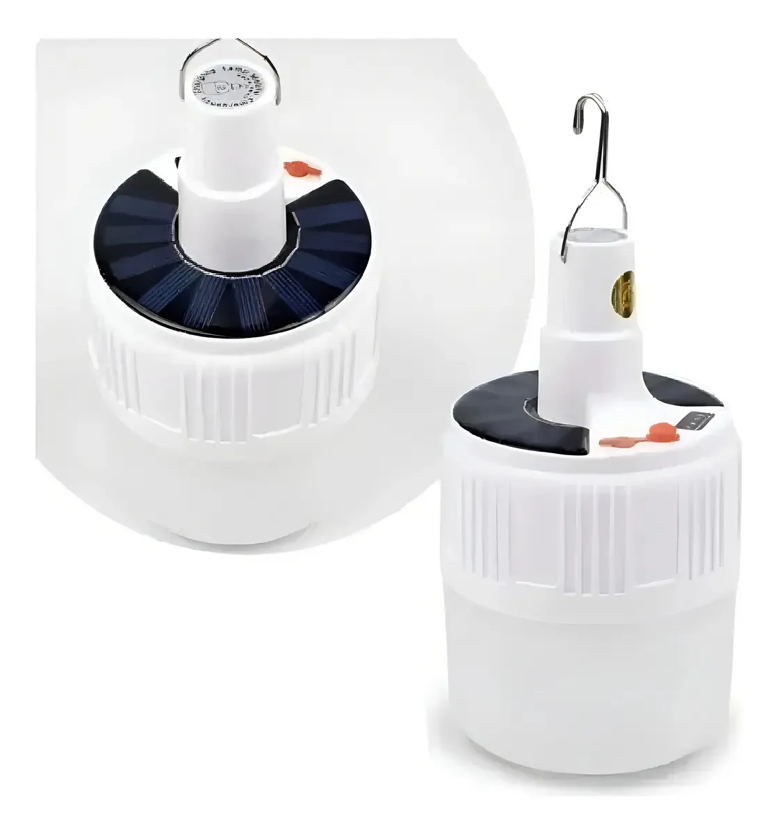 Lâmpada Emergência Recarregável + Led + Gancho + 5 Niveis Branco