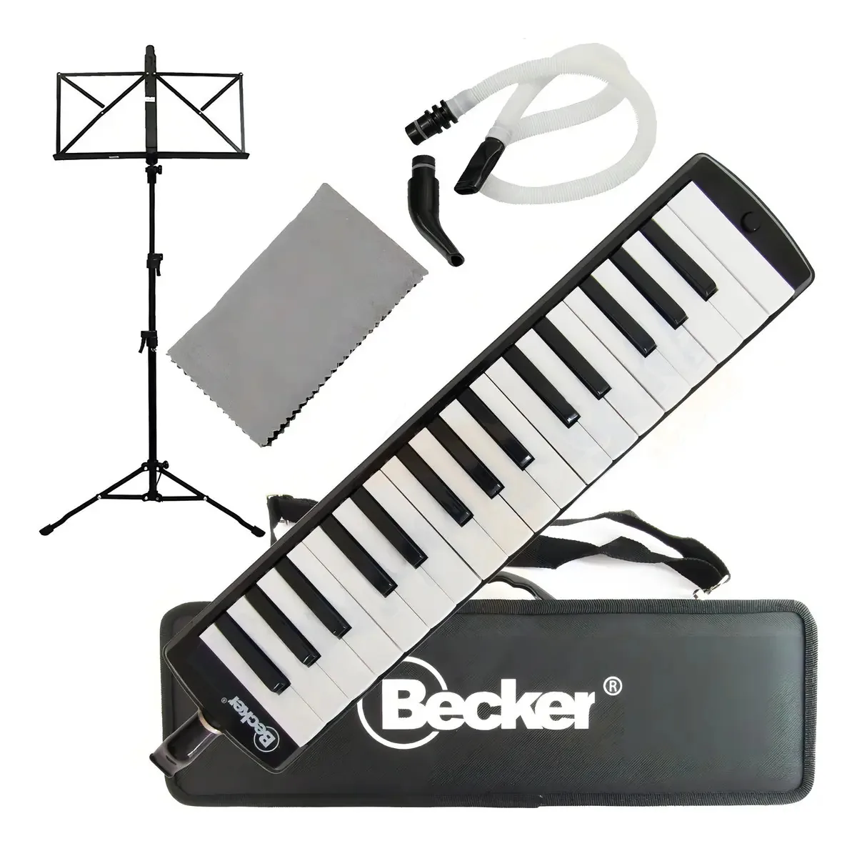 Escaleta Melodica 32 Teclas Becker Abs C/ Estante Partitura