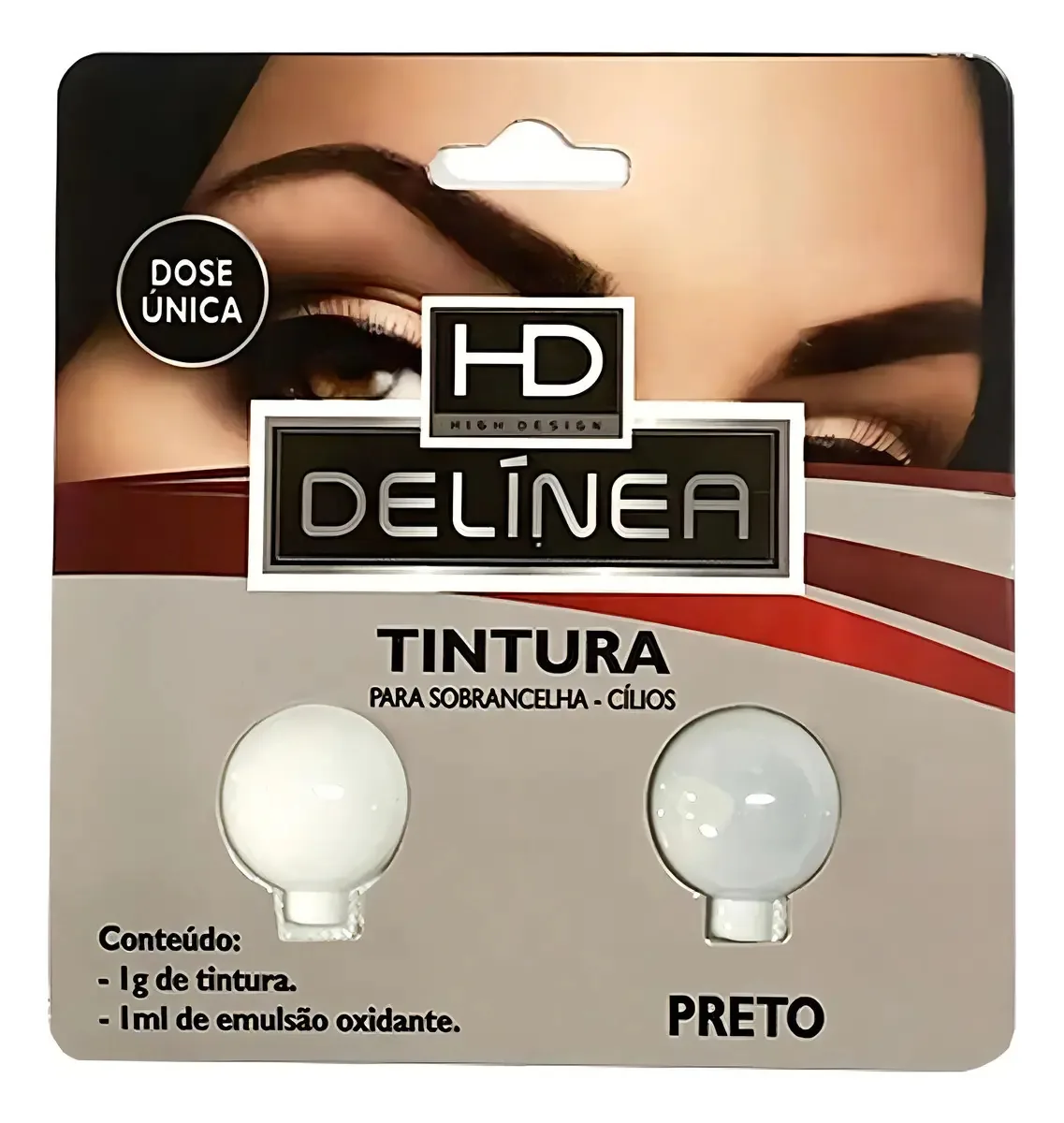 Tintura Sobrancelhas Marrom Delínea 1g