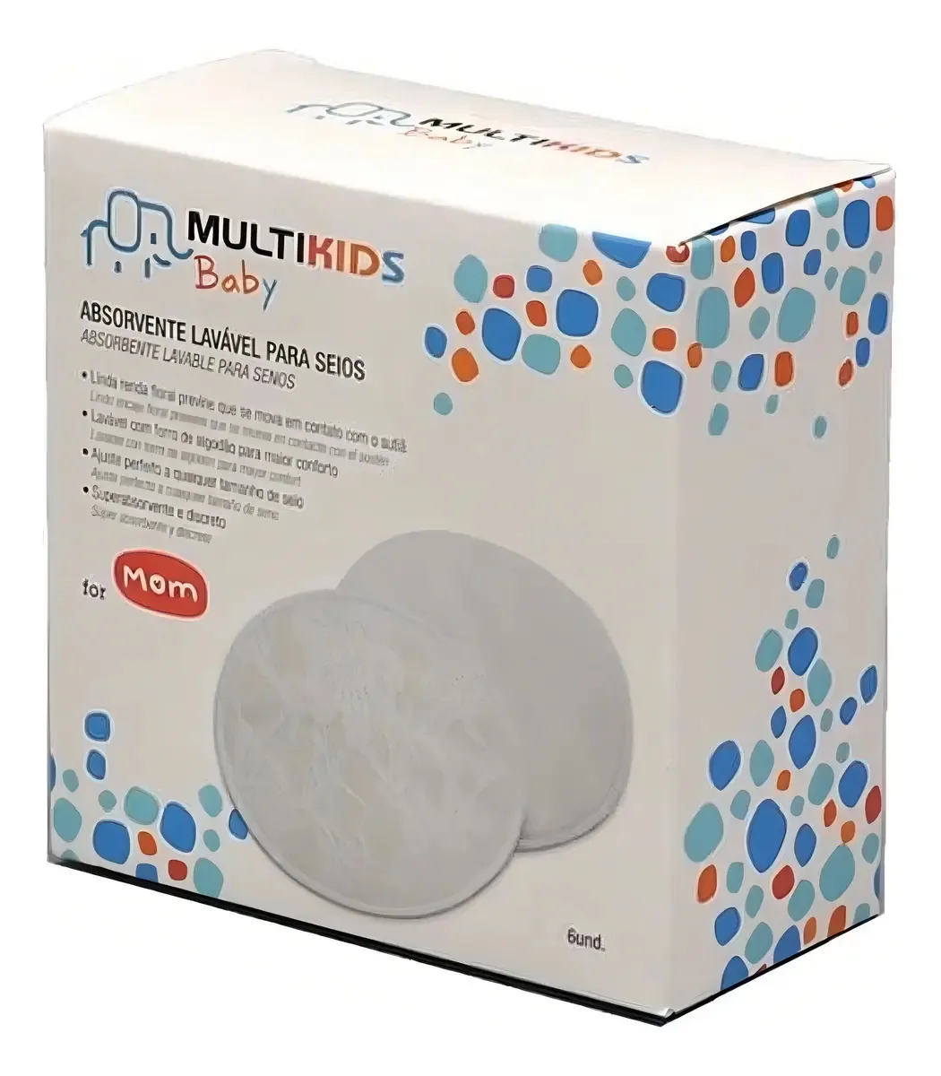 Absorvente Lavável Para Seios For Mom 6 Uni Multikids