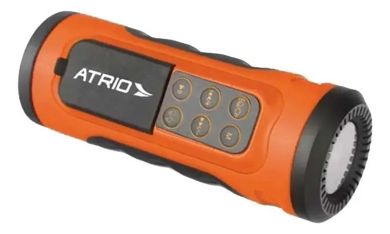 Caixa Som Speaker Bluetooth E Lanterna Laranja Bi085 Atrio