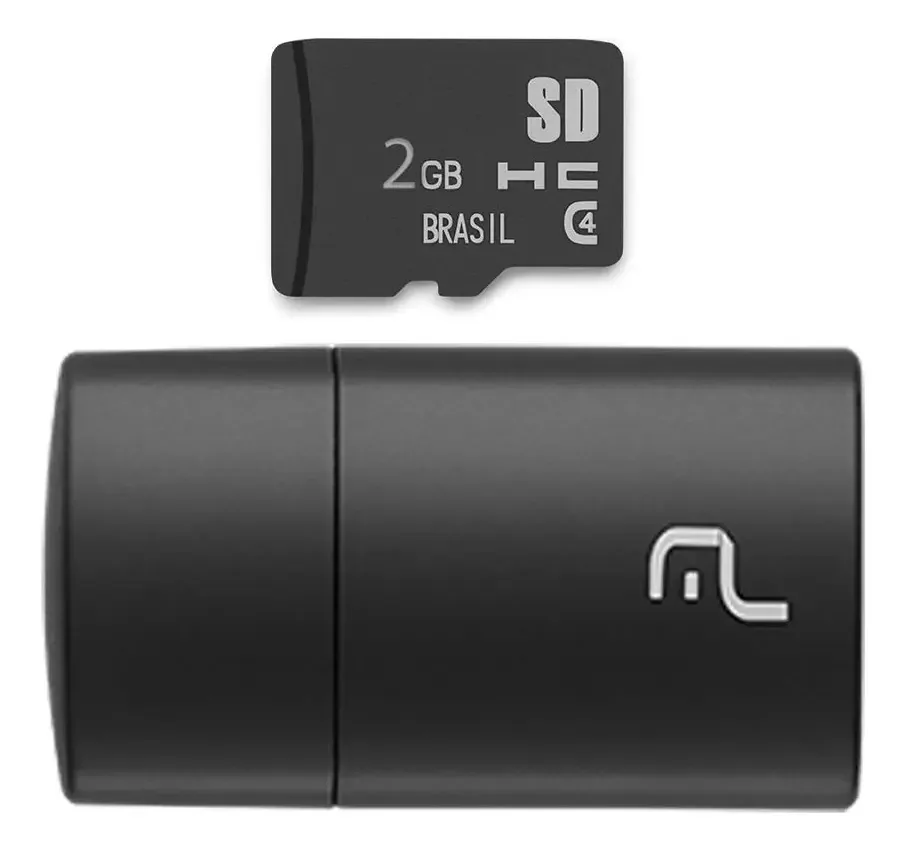 Kit 2 Em 1 Leitor Usb + Carto De Memria Multi - Mc159