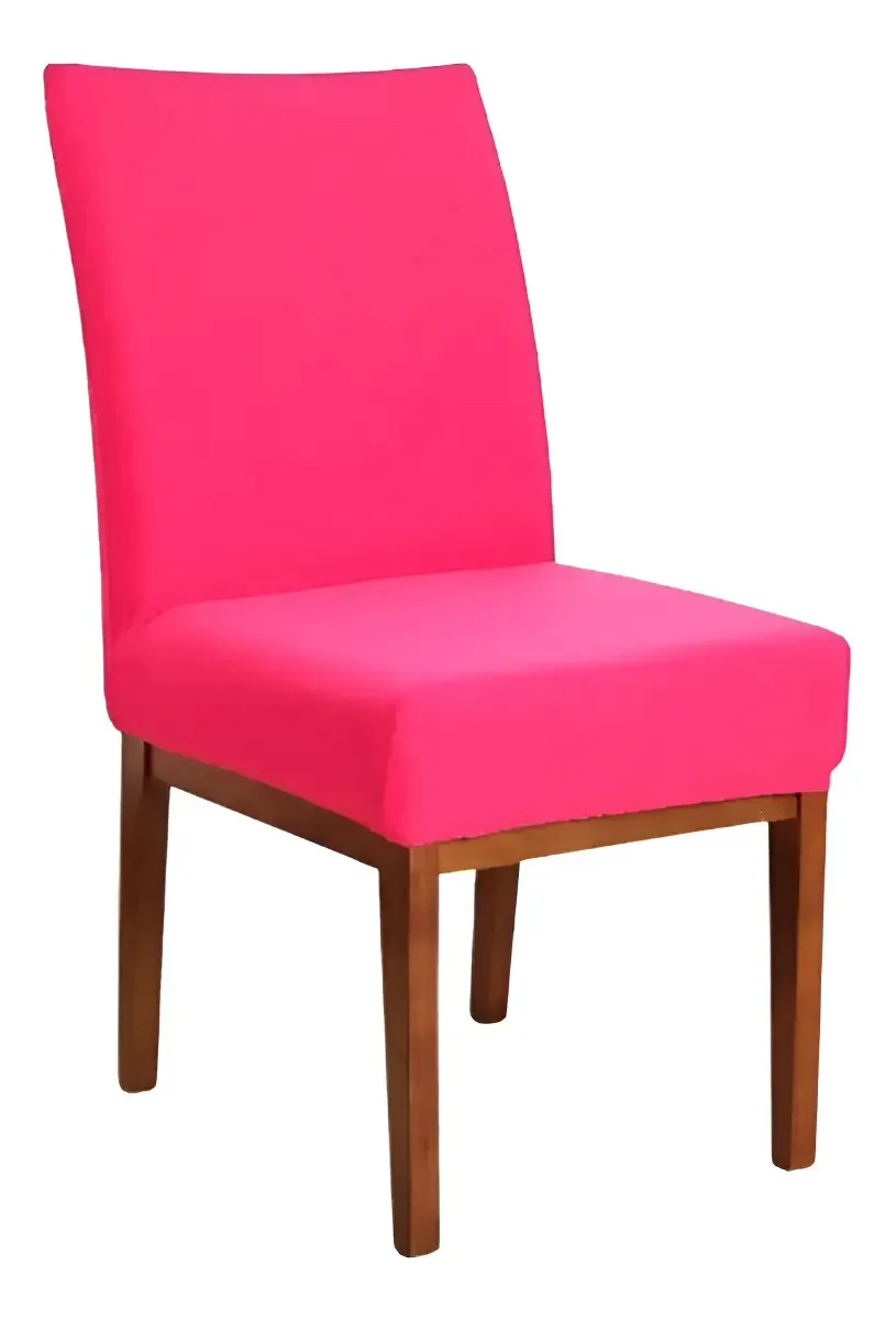 Kit de 6 Capas para Cadeira de Jantar em Malha Gel Pink