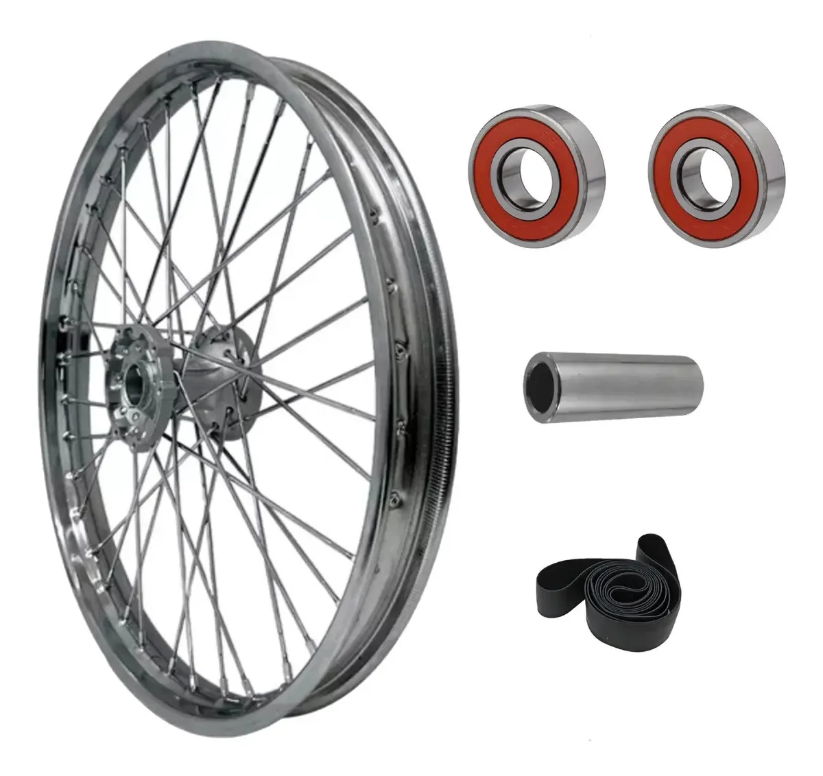 Roda Dianteira Xtz 250 Montada + Raios 4mm + Rolamentos