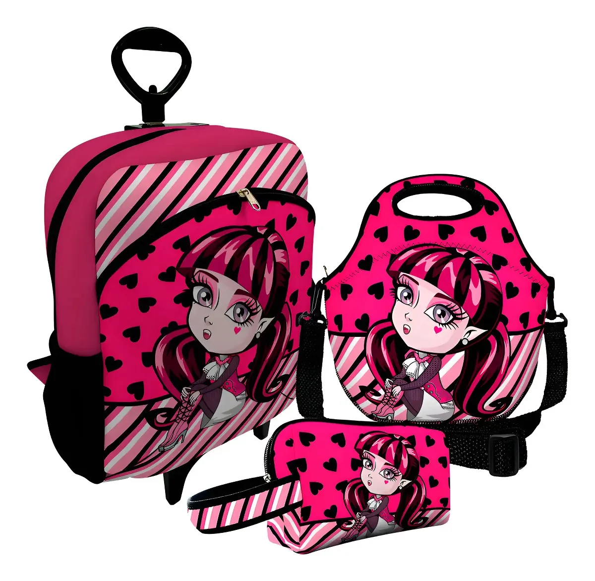 Mochila escolar Isoprene Escolar cor azul design menina vampira 3L